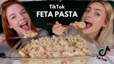 Baked Feta Pasta Recipe Mukbang Viral Tiktok Trend Youtube