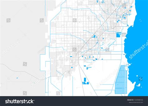 Rich Detailed Vector Area Map Of Homestead Royalty Free Stock Vector