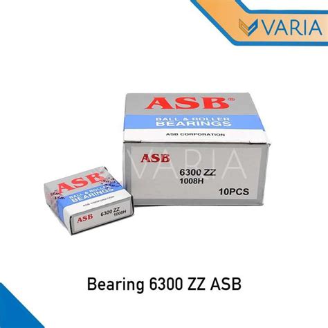 Jual Bearing Laher 6300 ZZ Tutup Plat Besi Double ASB Di Seller Varia