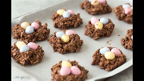 Easter No Bake Bird S Nest Cookies Recipe Youtube