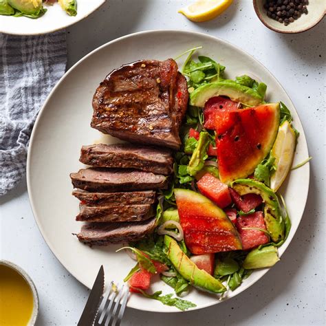 Gegrilltes Steak Mit Wassermelonen Salat Rezept HOFER Rezeptwelt