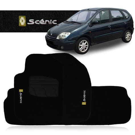 Tapete Carpete Renault Scénic 1999 A 2011 Preto 3 Peças Submarino