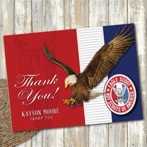 Eagle Scout Thank You Cards Court Of Honor Digital Flat Or Etsy