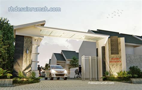 Desain Gerbang Perumahan Minimalis - RHDesainRumah