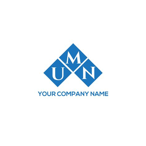 UMN letter logo design on WHITE background. UMN creative initials ...