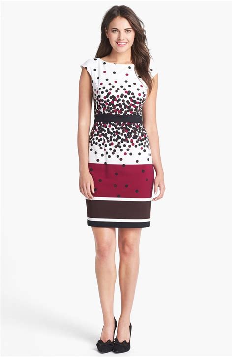 Maggy London Mix Print Ponte Knit Sheath Dress Nordstrom