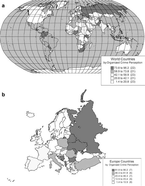 A Global Map With Scores On Organized Crime Perception Index B Download Scientific Diagram