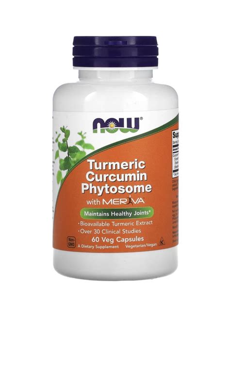 Фитосомы Куркумина Now Turmeric Curcumin Phytosome 500 Mg 60 капсул