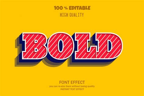 Premium Vector | Bold text, font effect