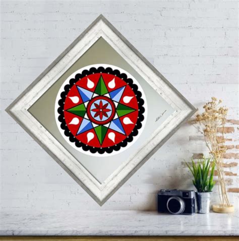 Pennsylvania Dutch Hex Design Amish Folk Art 7