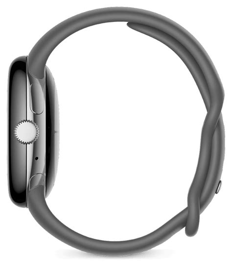 Google Pixel Watch WiFi Polished Silver Charcoal Smartklocka GA03305