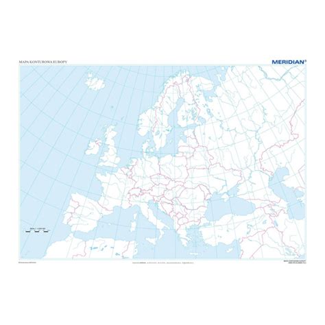 Europa Mapa Konturowa 200 X 150 Cm Sklep Internetowy Edumax