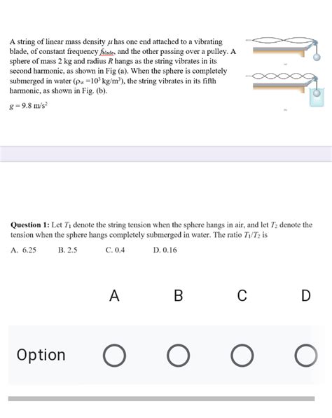 Solved A String Of Linear Mass Density Has One End Attached Chegg