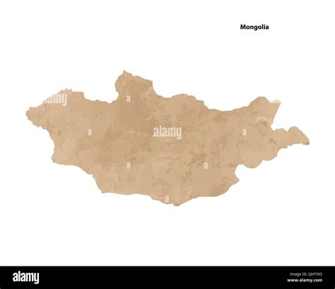 Antiguo Papel Vintage Mapa Texturizado De Mongolia Pa S Ilustraci N