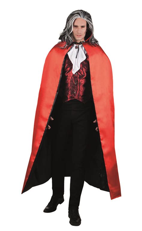 Cape De Vampire Réversible Rouge Et Noire Halloween Accessoire