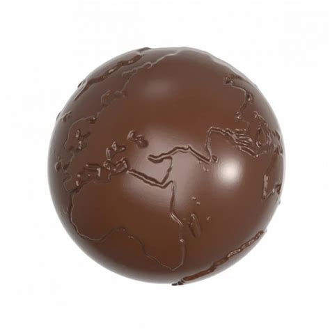 Moule Chocolat Globe Terrestre Ø 50 mm x8 Chocolate World Achetez en