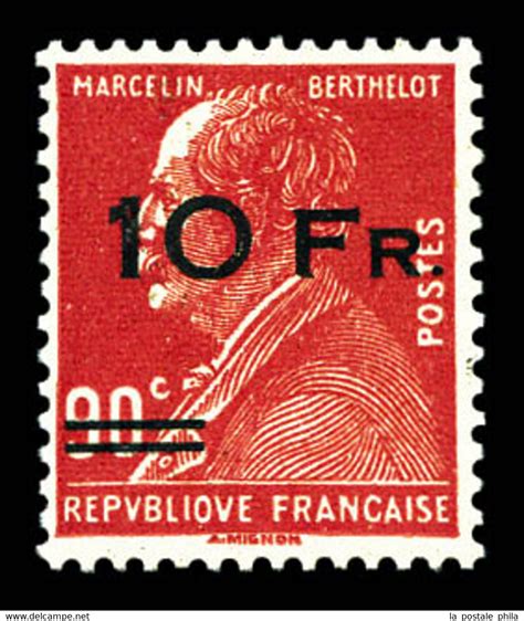 1927 1959 Neufs N3b Berthelot 10F Sur 90c Rouge Surcharge