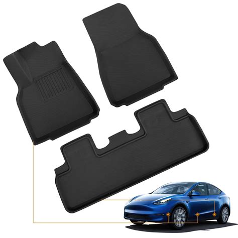 Buy DiffCar Tesla Model Y Floor Mats Fit 2022 2021 Tesla Model Y Black