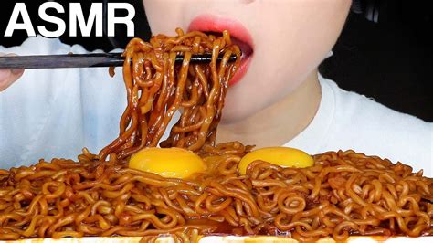 Asmr Buldak Getti Fire Noodles Black Bean Noodles Eating Sounds