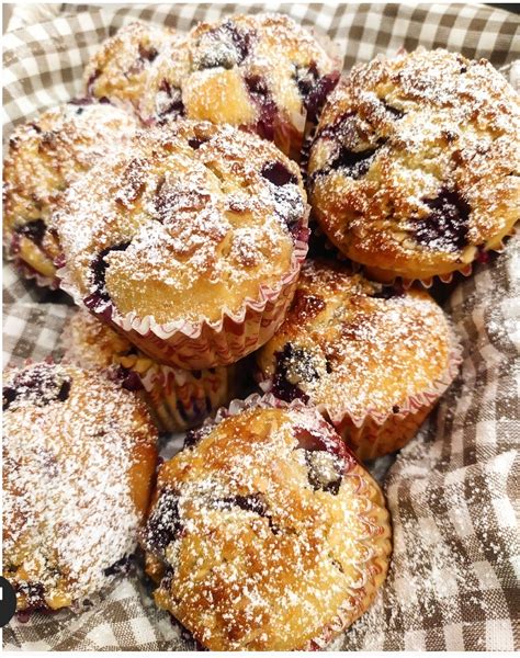 Muffin Ai Mirtilli E Cioccolato Bianco Menta Limone