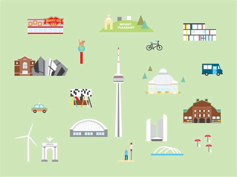 Toronto Landmarks by Isabel Foo on Dribbble