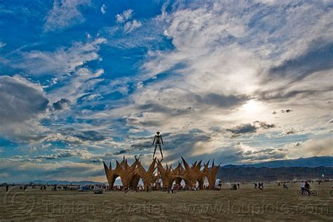 Burning Man The Man At Sunset