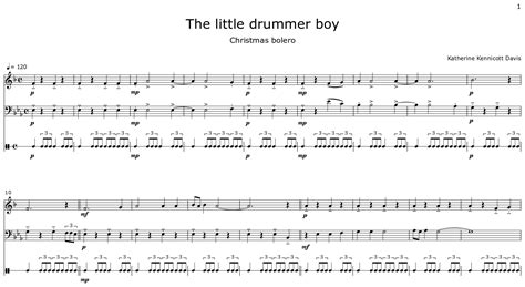 The Little Drummer Boy Sheet Music For Clarinet Bassoon Acoustic Snare Drum