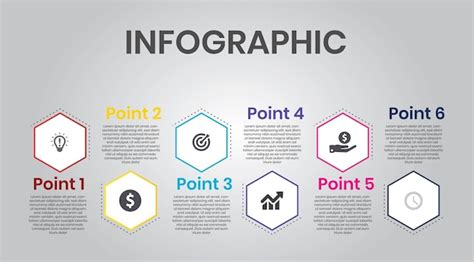 Premium Vector | 6 point infographic design