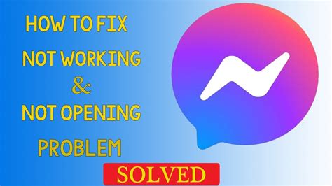 Fix Facebook Messenger App Not Working Problem In Android Facebook