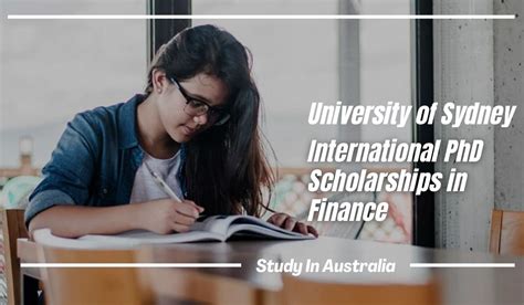 University of Sydney International PhD Scholarships in Finance ...