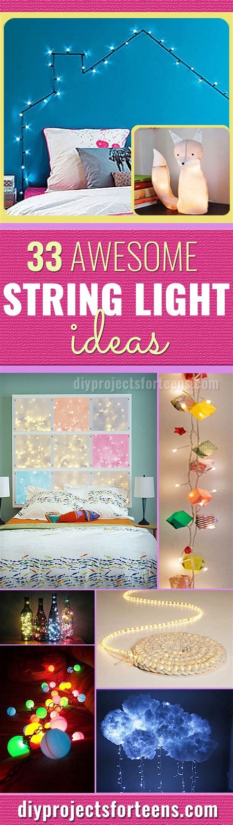 Cool Diy String Light Ideas For Awesome Room Decor Perfect For Home Apartment Dorm Or Teens