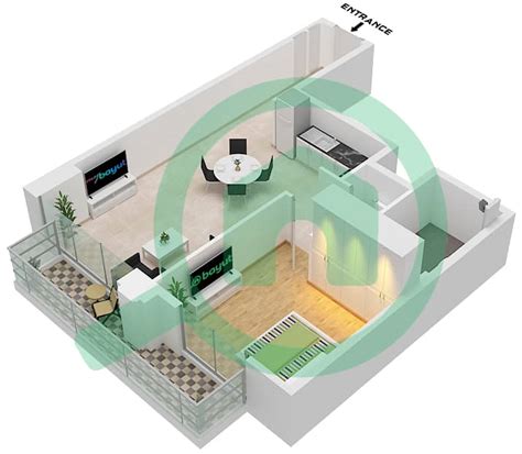 Floor Plans For Type Unit A2 UNIT 3 6 8 FLOOR 1 2 1 Bedroom