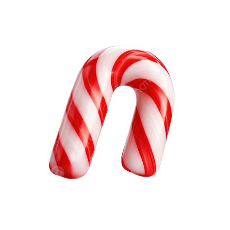 Christmas Candy Cane Isolated On A White Red And White Christmas