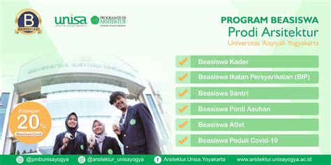 Program Beasiswa Prodi Arsitektur Unisa S Arsitektur Universitas