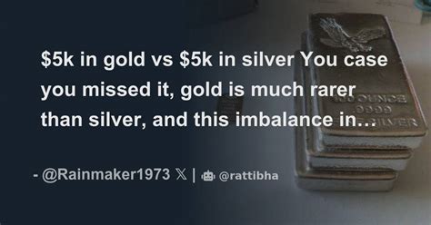 5k In Gold Vs 5k In Silver You Case You Missed It Gold Is Much Rarer