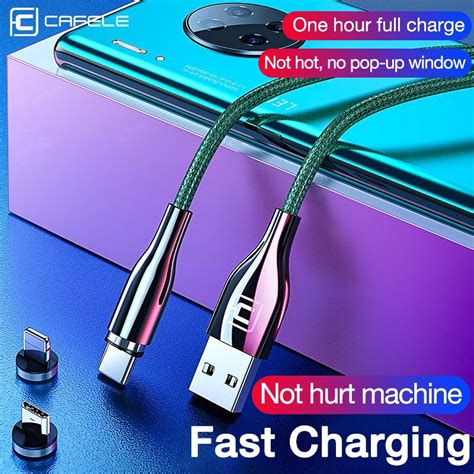 Cafele Newest Magnetic Fast Charger Usb Cable Micro Usb Type C Qc30