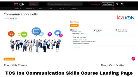 Tcs Free Online Communication Skills Course With Certificate