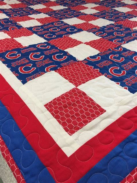 Chicago Cubs Quilt Etsy Quilts Sports Quilts Handmade Quilts