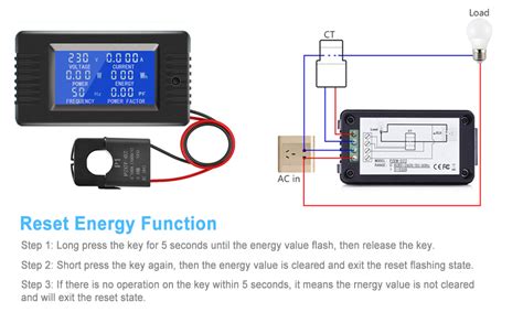 Ac V A Voltmetre Amperemetre Wattmetre Num Rique Testeur De