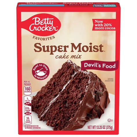 Save on Betty Crocker Super Moist Cake Mix Devil's Food Order Online Delivery | Food Lion