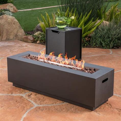 Home Wellington Iron Rectangular Fire Pit Hayneedle Outdoor Fire