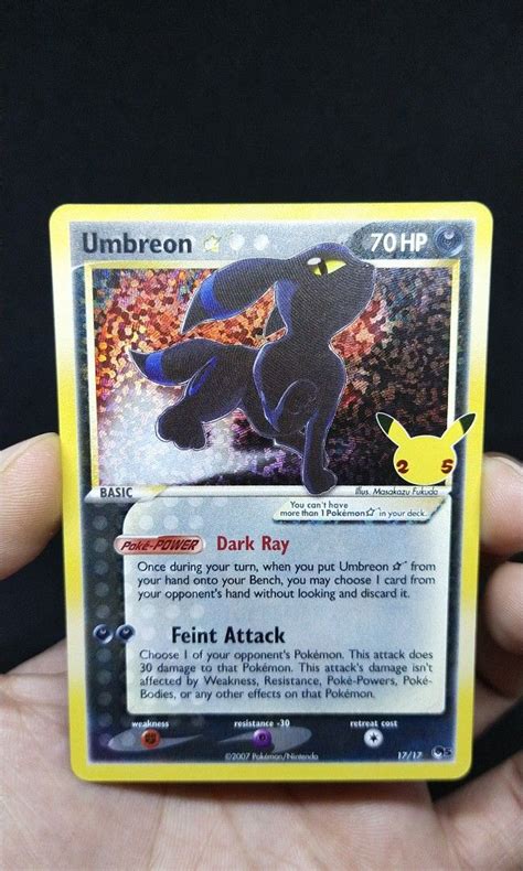 Pokemon Card Umbreon Gold Star 17 Classic Collection Pop Series