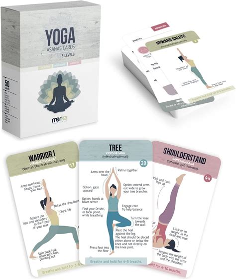 Merka Cartes De Pose De Yoga Accessoires De Yoga Pour D Butants