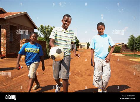 African Kids Playing Football