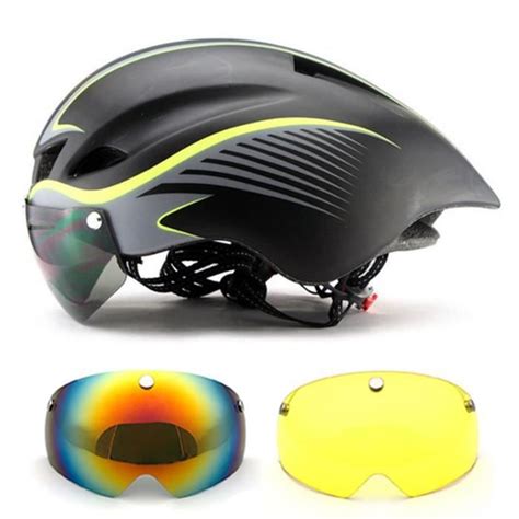 Casque De V Lo De Course Aero Tt Avec Lunettes Magn Tiques Cairbull