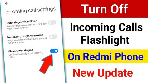 How To Turn Off Incoming Call Flash Light On Redmi Phoneturn Off