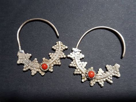 Vieilles boucles doreilles en argent tunisien berbère avec Etsy