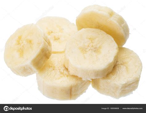 Peeled Banana Slices On The White Background Stock Photo By Valentyn