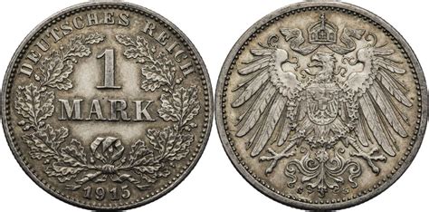 Kaiserreich 1 Mark 1915 G Kursmünze 1891 1916 ss MA Shops