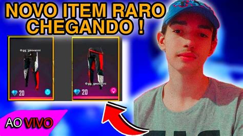 FREE FIRE AO VIVO NOVA INCUBADORA NOVA CALÇA ANGELICAL VERMELHA